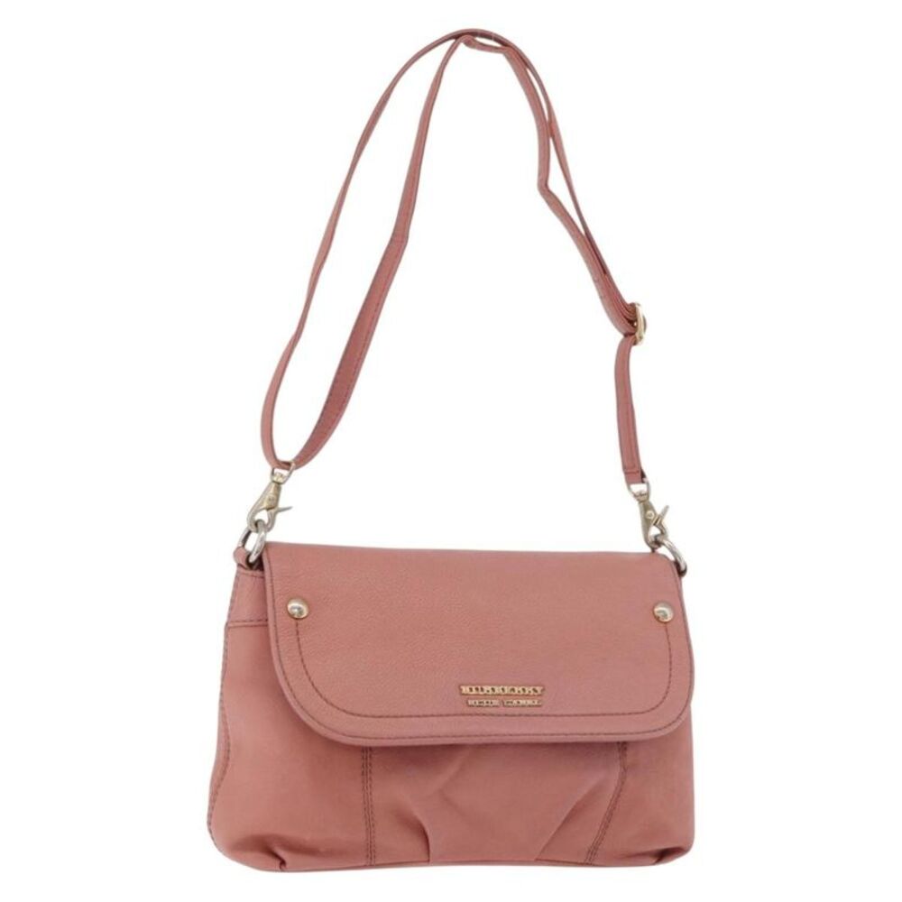 Burberry Blue Label Nylon Pink Leather Shoulder Bag Bag